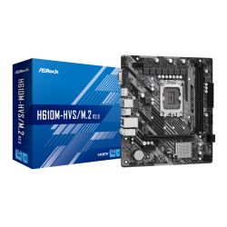 Asrock H610M-HVS/M.2 R2.0, Intel H610, 1700, Micro ATX, 2 DDR4, VGA, HDMI, PCIe4, 1x M.2