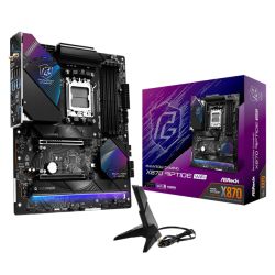 Asrock X870 RIPTIDE WIFI, AMD X870, AM5, ATX, 4 DDR5, HDMI, 2 USB4, Wi-Fi 7, 2.5G LAN, RGB, 3x M.2