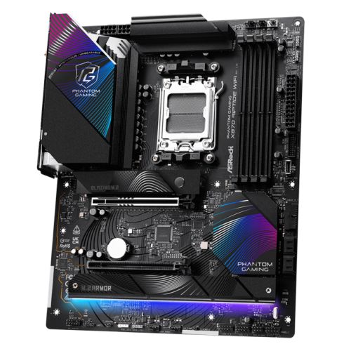 Asrock X870 RIPTIDE WIFI, AMD X870, AM5, ATX, 4 DDR5, HDMI, 2 USB4, Wi-Fi 7, 2.5G LAN, RGB, 3x M.2