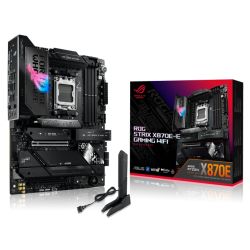 Asus ROG STRIX X870E-E GAMING WIFI, AMD X870E, AM5, ATX, 4 DDR5, HDMI, 2 USB4, Wi-Fi 7, 5G LAN, PD 30W, RGB, 5x M.2