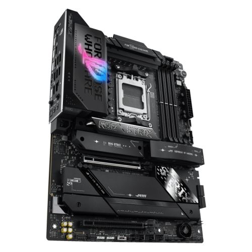 Asus ROG STRIX X870E-E GAMING WIFI, AMD X870E, AM5, ATX, 4 DDR5, HDMI, 2 USB4, Wi-Fi 7, 5G LAN, PD 30W, RGB, 5x M.2