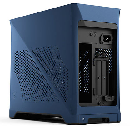 Fractal Design Era 2 ITX (Midnight Blue) Compact Case w/ Walnut Top, Mini ITX, Requires SFX/SFX-L PSU, 2 Fans, 3-Slot GPU & 280mm Radiator Support, USB-C