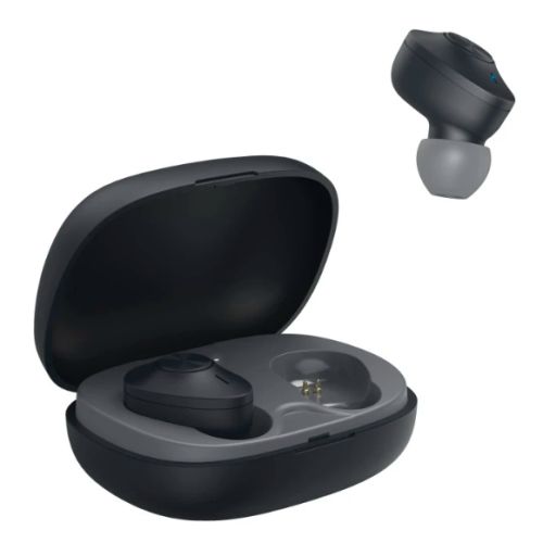 Hama (Freedom Buddy) Bluetooth Earbuds with Mic, Bass Boost, True Wireless, Touch Control, Voice Control, Charging Case, Black