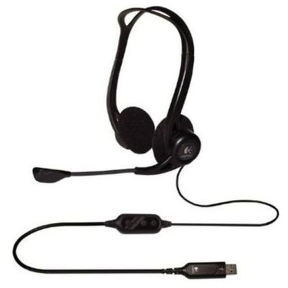 Logitech PC 960 Headset, Boom Microphone, Inline Controls, USB