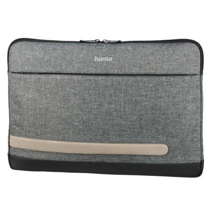 Hama Terra Laptop Sleeve, Up to 13.3", Padded Compartment, Front Pocket, Grey