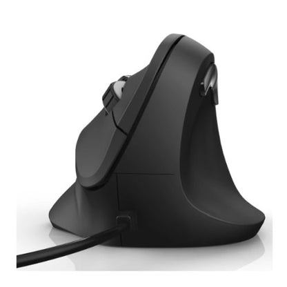 Hama Vertical Ergonomic EMC-500 Wired Optical Mouse, 6 Buttons, 1000-1800 DPI, Black *Right Handed version*