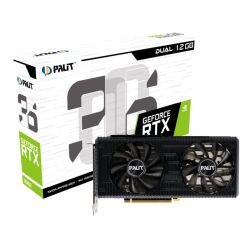 Palit RTX3060 DUAL, PCIe4, 12GB DDR6, HDMI, 3 DP, 1777MHz Clock, RGB Lighting