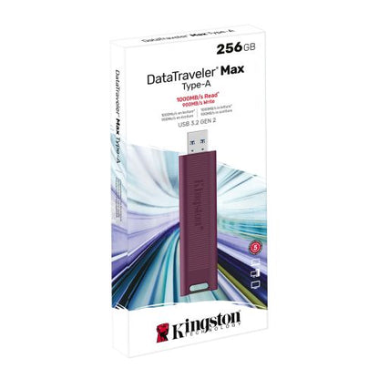 Kingston 256GB DataTraveler Max USB 3.2 Gen2 Memory Pen, Sliding Cap, LED Status, R/W 1,000/900 MB/s