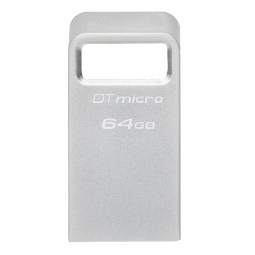 Kingston 64GB DataTraveler Micro Ultra-Small USB 3.2 Gen1 Memory Pen, Capless, Metal Casing, 200MB/s