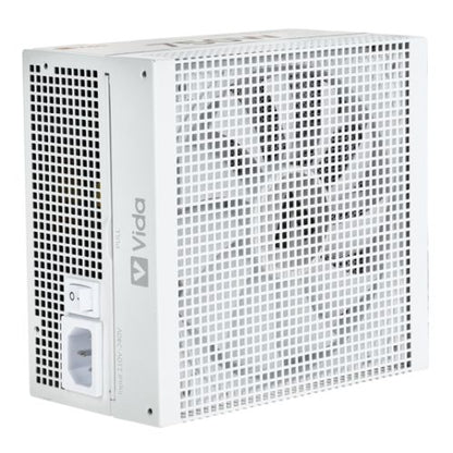 Vida 750W Heracles White ATX Gaming PSU, 80+ Bronze, 14cm Ultra-Quiet FDM Fan, Flat White Cables, Power Lead Not Included