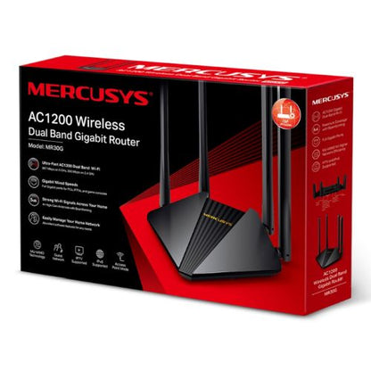 Mercusys (MR30G) AC1200 Wireless Dual Band Gigabit Cable Router, 2 LAN, 1 WAN,  MU-MIMO, Access Point Mode