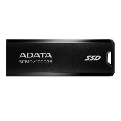 Adata SC610 1TB Pocket Size External SSD, USB 3.2 Gen2 Type-A, Capless Retractable Design, Key Ring