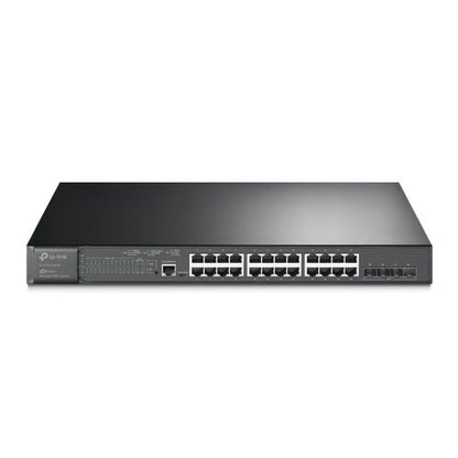 TP-LINK (TL-SG3428XMP) JetStream 24-Port Gigabit & 4-Port 10GE SFP+ L2+ Managed Switch with 24-Port PoE+, Rackmountable