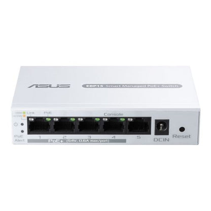 Asus (ExpertWiFi EBP15) 5-Port Gigabit Smart Managed Switch with 4-Port PoE+, 60W, Centralised Management