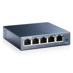 TP-LINK (TL-SG105) 5-Port Gigabit Unmanaged Desktop Switch, Steel Case