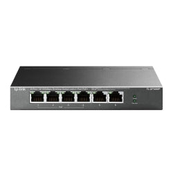 TP-LINK (TL-SF1006P) 6-Port 10/100 Unmanaged Desktop Switch, 4 Port PoE+, Steel Case